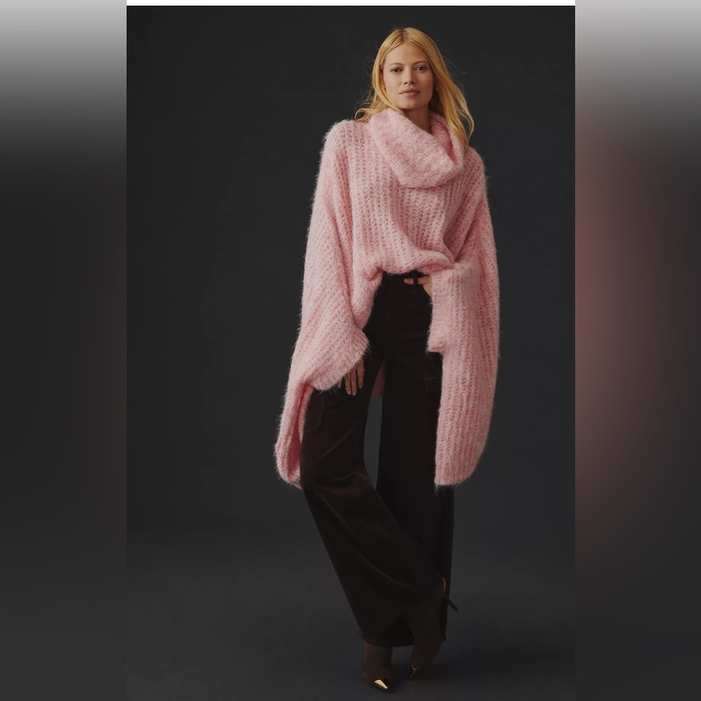 Anthropologie Funnel Neck Poncho-One Size-$98 A640-21